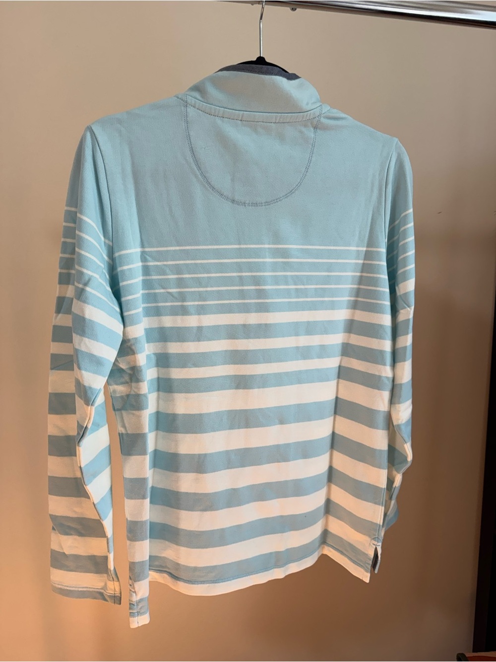 L.L. Bean Light Blue and Cotton Button-Up Pullover - Picture 2 of 4